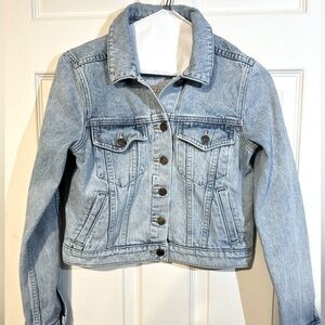 Veronica Beard "Cara" jacket in light-wash denim XS